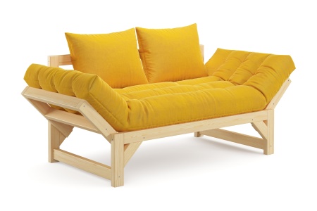 Диван кушетка Амбер желтый