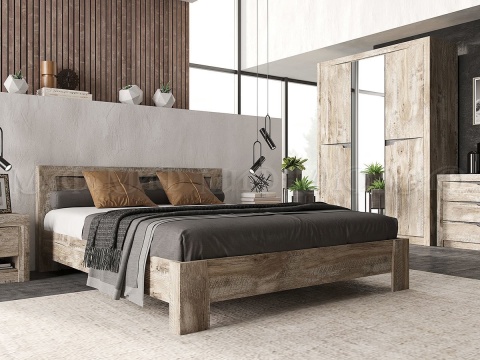 Спальный Гарнитур Ройс №1 /Дуб Юкон/Бетон Темный 