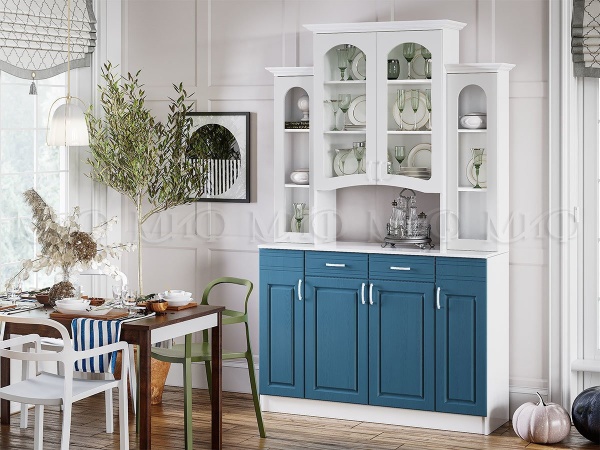 Буфет Кармен 4-х Створчатый МДФ (Ш-1400  x Г-400 х В-2250 мм)/Разные Цвета