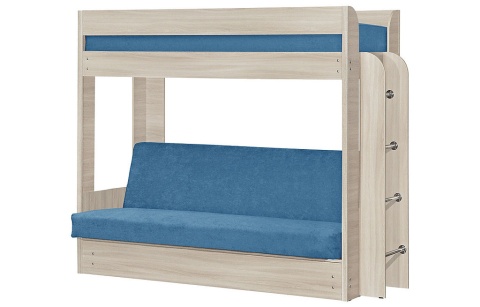 Диван-Кровать Двухъярусная Станислав с Матрасом/Разные Цвета Ш-2090 х  Г-860- х 1730 мм