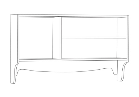 Полка Флоренция 10.119 ясень анкор